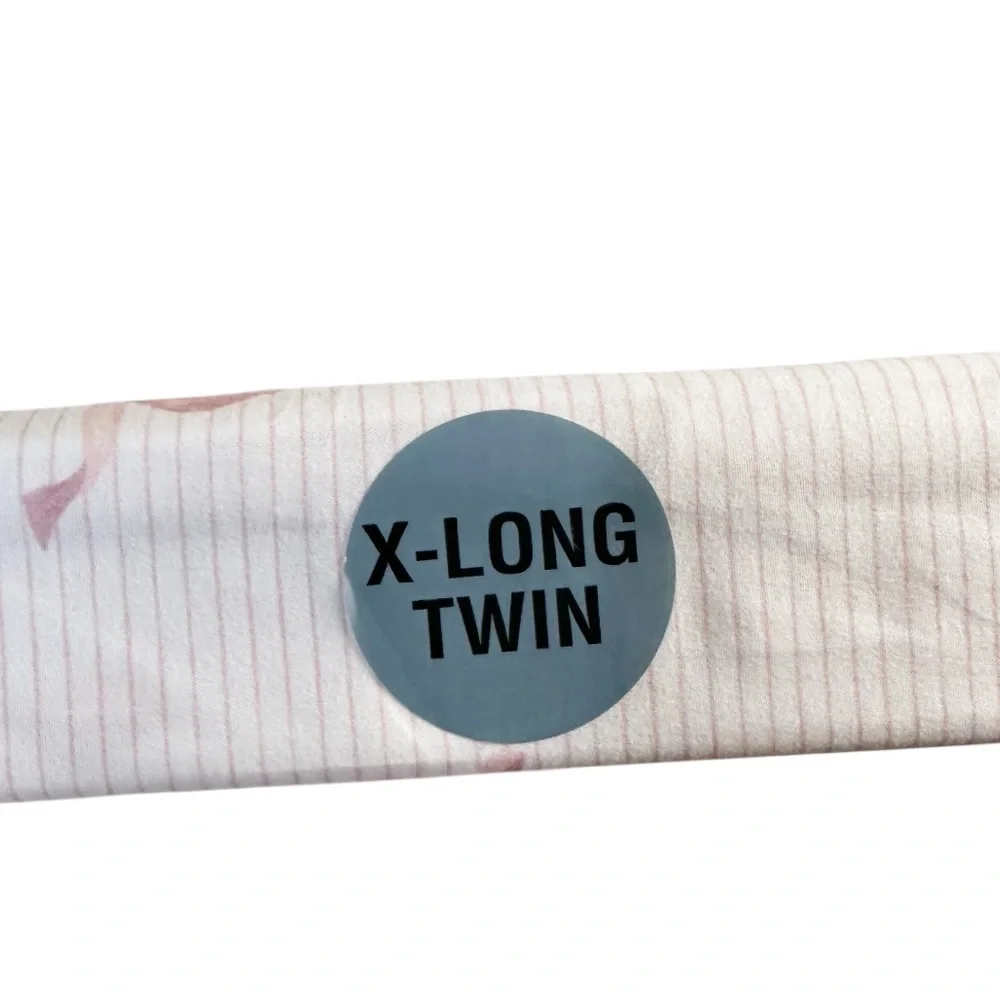 NEW Rachel Zoe BOWS & STRIPES PINK/WHITE Twin XL Sheet Set